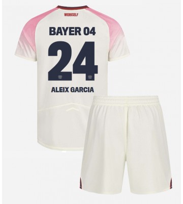 Bayer Leverkusen Aleix Garcia #24 Udebanetrøje Børn 2025-26 Kortærmet (+ Korte bukser)